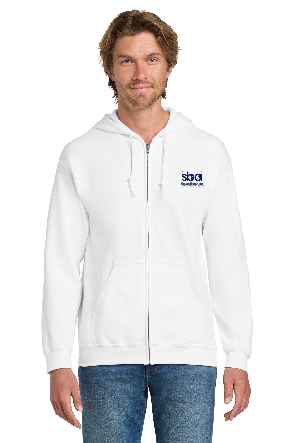 Susan B. Anthony Middle Adult Heavy Blend™ Full-Zip Hooded Sweatshirt